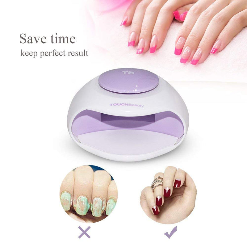 Portable Nail Dryer with Fan & LED Light By TOUCHBeauty Upgraded Non-Blacken Hands Mini Size Ideal For Regular Nail Polishes TB-0889B - BeesActive Australia