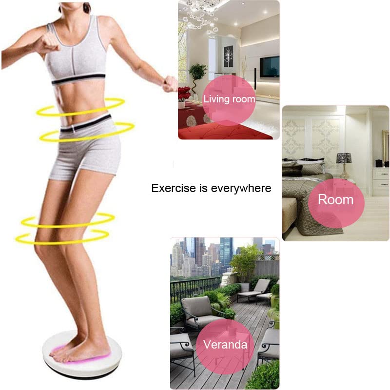 AGGICE Waist Twister Board for Exercise Waist, Intelligent Magnetic Massage Waist Disc with Counting Display Load Bearing Pressure Rotating Board Pink - BeesActive Australia