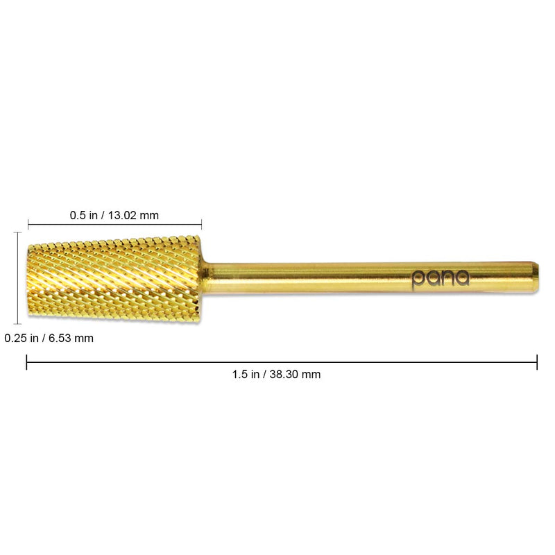 Pana Professional USA Gold TAPERED Barrel Bit Nail Drill (Grit: EXTRA FINE - XF) 3/32" Shank Size - BeesActive Australia
