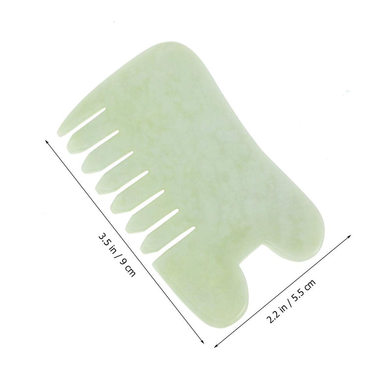 Artibetter Jade gua sha Scraping Massage Tool Comb Shape for SPA Acupuncture Therapy Trigger - BeesActive Australia