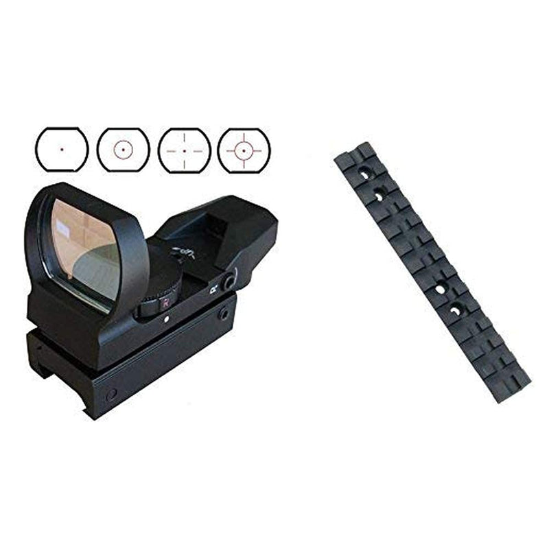 Tactical 4 Reticle Red Dot Open Reflex Sight With Weaver Pica Tinny Rail Mount With Mossberg 500/590 Tactical Rail - BeesActive Australia