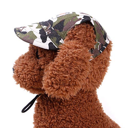 Gogobuddy Dog Hats, 8 Packs Multi-Color Pet Baseball Cap Puppy Sport Hat Outdoor Sunbonnet Cap with Ear Holes and Adjustable Neck Strap for Small Medium Large Dogs and Cats - BeesActive Australia