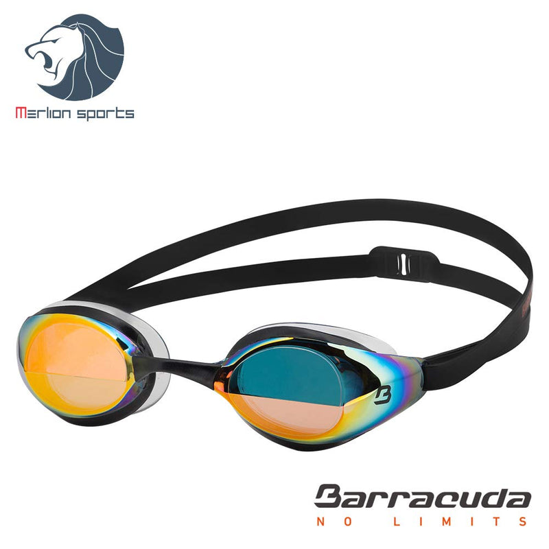 [AUSTRALIA] - Barracuda Swim Goggle Bolt Mirror – Split Mirror Lenses Patented TriFushion System, Anti-Fog UV Protection, Easy Adjusting Comfortable for Adults Men Women IE-90210 
