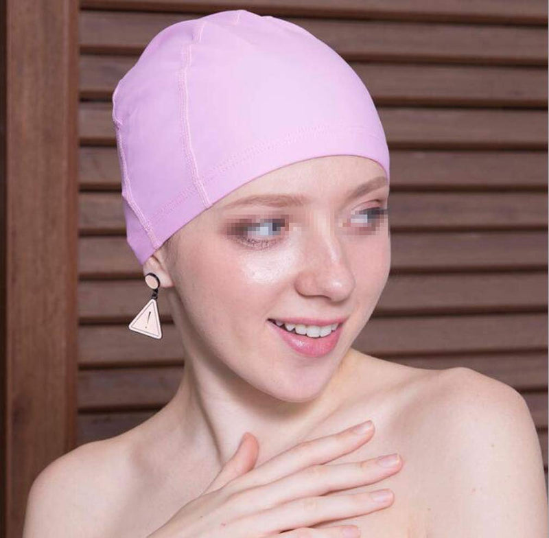 Flyusa FZBNSRKO Candy Color Waterproof High Elastic Lycra Swim Caps with PU Coat PU Swimming Cap for Men and Women Long Hair White - BeesActive Australia