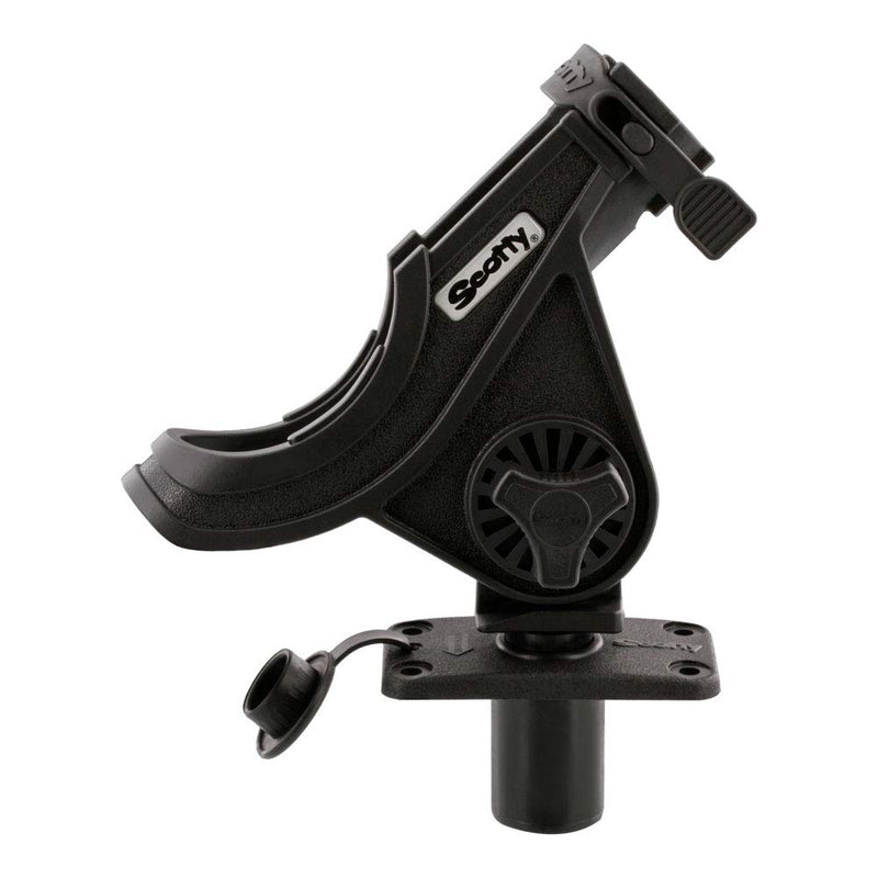 [AUSTRALIA] - Scotty Baitcaster/Spinning Rod Holder Black with 244 Flush Deck Mount, Small (0281-BK) 