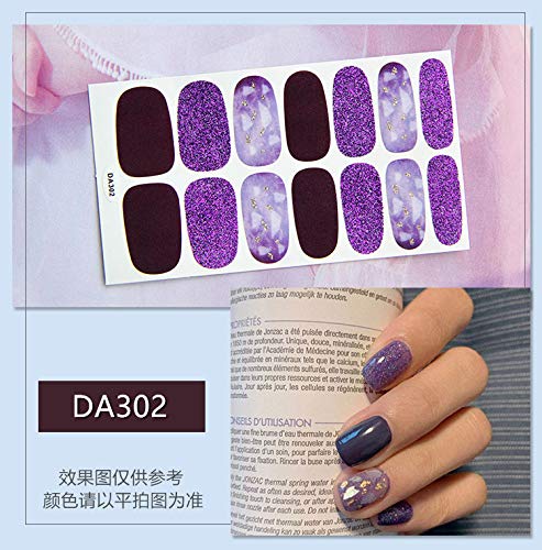 WOKOTO 12 Sheets Adhesive Nail Polish Wrap Stickers Strips With 1Pc Nail File Gradient Nail Art Decals Manicure Accessories For Women KIT2 - BeesActive Australia