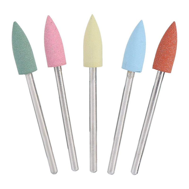 Nail Drill Bits Kit, Rubber Nail Art Polishing Head Nail Drill Bits Manicure Pedicure Nail Polishing Burr Accessory Portable Electric Nail Drill 5pcs / set (152) 152 - BeesActive Australia