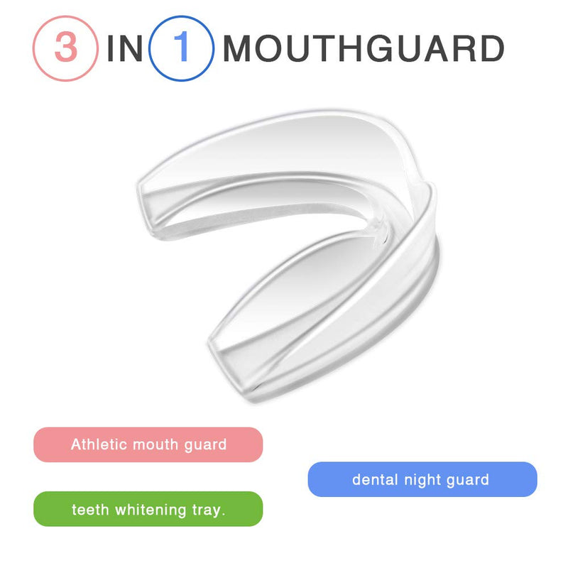 Coolrunner Mouth Guard Sports, 4 Pack Athletic Mouth Guards, Professional Moldable Youth Mouthguard for Maximum Protection, Customizable for Comfort - Fits Any Size Mouth(12 Years or Older) - BeesActive Australia