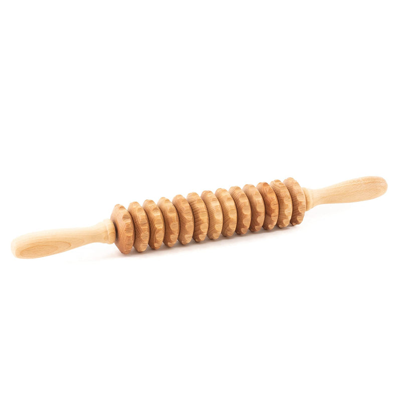 Mr. Woodware Wood Roller Massager for Body - 15.6 inch Lymphatic Drainage Manual Massage Tools for Sculpting, Muscle Shaping, Celulite Remover - Wooden Massage Tool for Manual Maderotherapy Straight Roller - BeesActive Australia