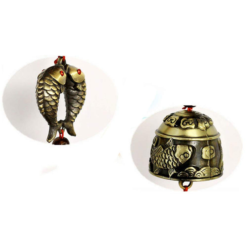 Chinese Feng Shui Bell for Wealth and Safe, Pendant Coins for Success - Also Can Used As Wind Chimes, Car Interiors (Koi) - BeesActive Australia