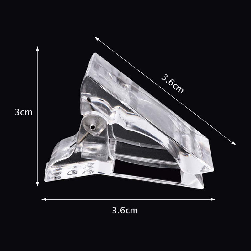 SKEMIX Nail Tips Clip for Quick Building Polygel nail forms Nail clips for polygel Finger Nail Extension UV LED Builder Clamps Manicure Nail Art Tool - BeesActive Australia
