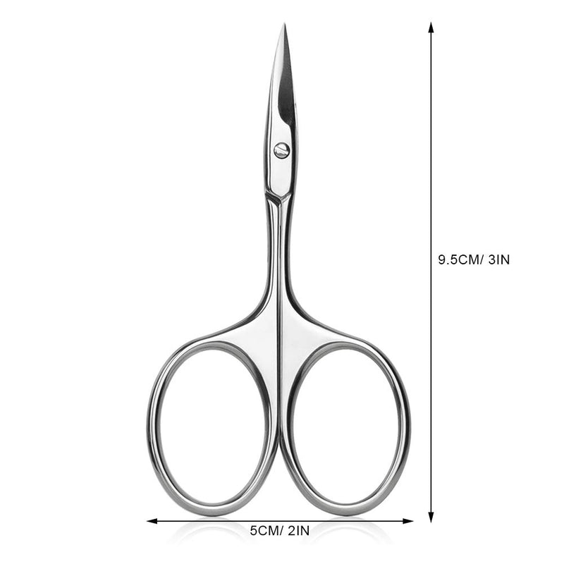 BEZOX Curved Blade Scissors Used as Cuticle Scissors,Nail Scissor or Eyebrow Scissors, Professional Stainless Steel Manicure Scissors for Man and Women - W/ Leather Packing Bag - BeesActive Australia