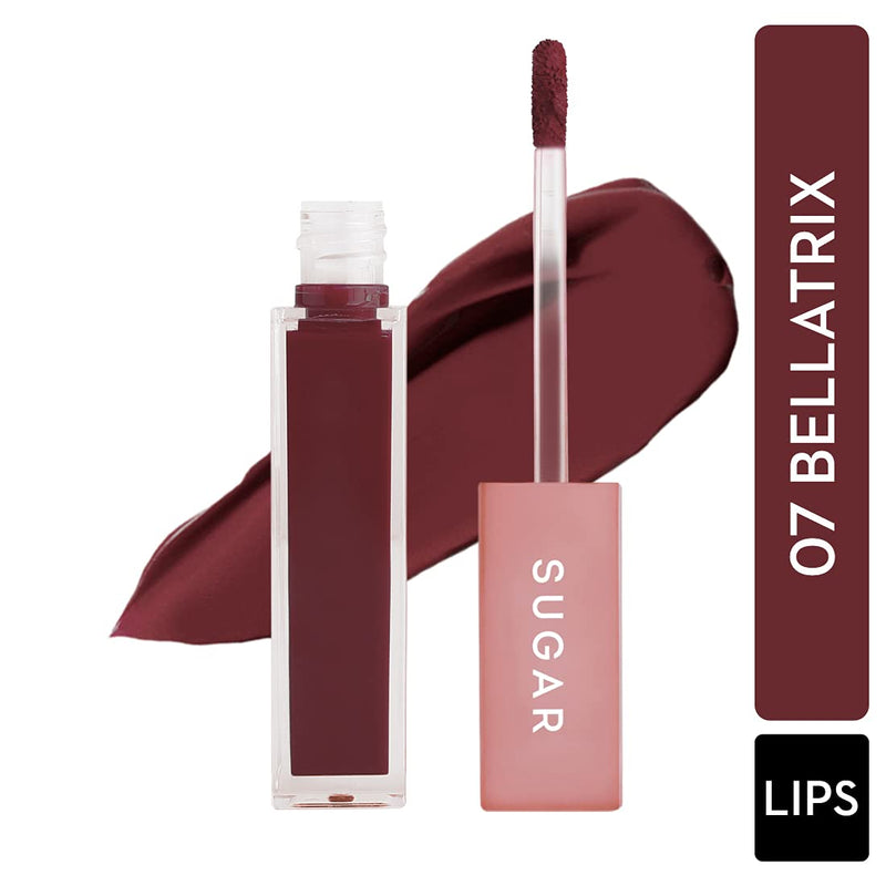 SUGAR Cosmetics Mettle Liquid Lipstick - 07 Bellatrix (Mauve pink with brown undertones) Creamy Lightweight Texture, Silky Smooth Lips 07 Bellatrix (Mauve pink with brown undertones) - BeesActive Australia