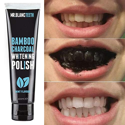 Mr Blanc Teeth Bamboo Charcoal Polish - Natural Teeth Whitening Polish - BeesActive Australia