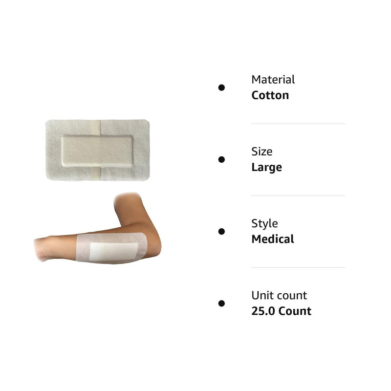 Steropore 25 X 9.0CM X 15.0CM PREMIUM MEDICAL GRADE 100% STERILE LARGE WOUND CUT BURN DRESSINGS PLASTERS WHITE - BeesActive Australia