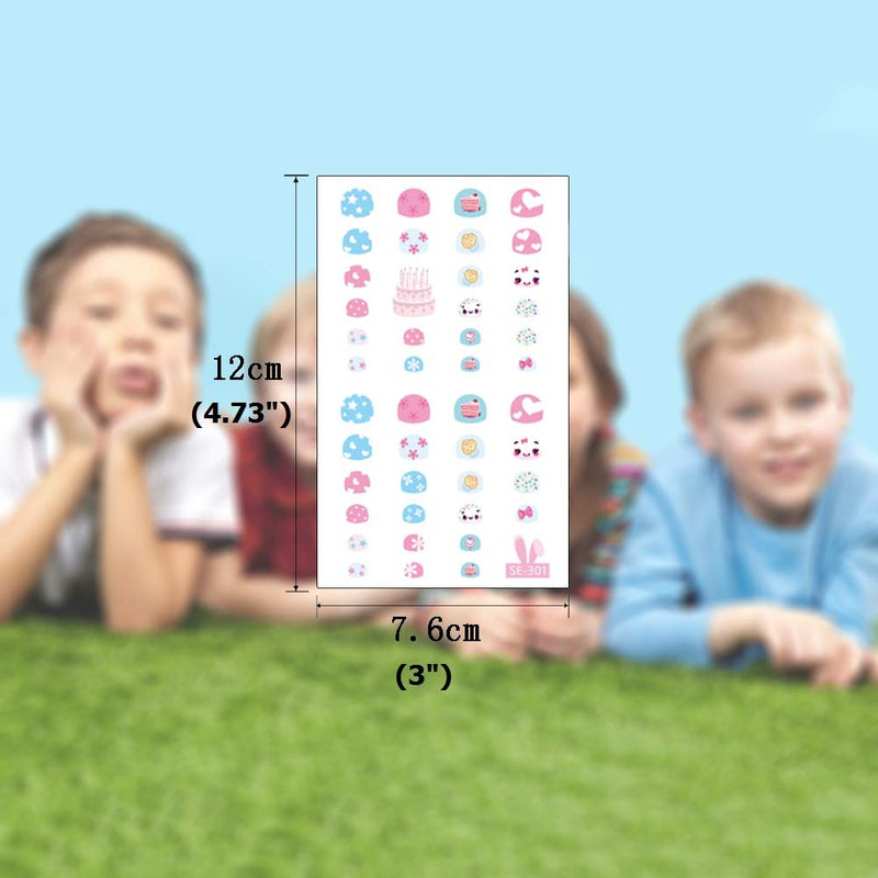 Fanoshon Cute Kids Friendly Nail Stickers for Girls 200+ Designs, Self Adhesive Nail Decals Manicure Tip for Children Fingernails Toenails, Birthday Party Favors Goody Bags Christmas Stocking Stuffer - BeesActive Australia