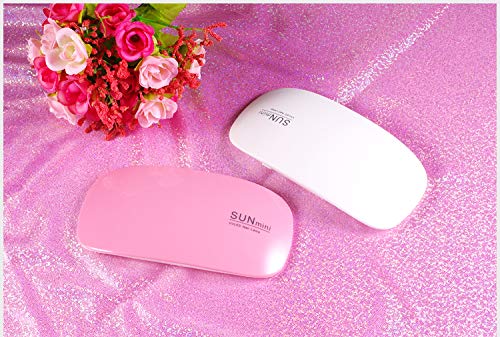 Nail Dryer Mini, 6W LED UV Portable Nail Dryer Curing Lamp Light for Gel Based Polish USB Power with 45s/60s Timer Setting (White) White - BeesActive Australia