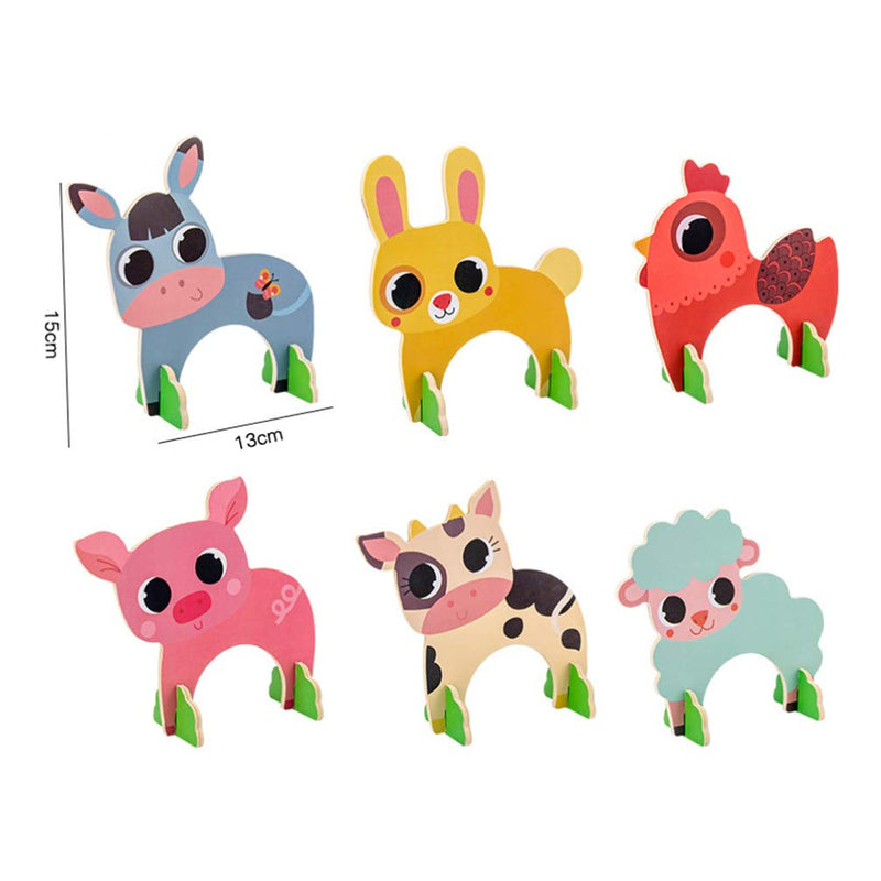 TOYANDONA Kids Croquet Set, Cartoon Wooden Animal Croquet Set Funny Lawn Games for Boys Girls - BeesActive Australia