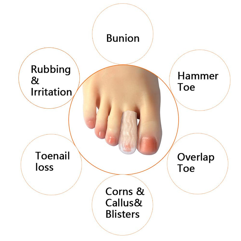 Silicone Toe Protectors, Striped Toe Covers Caps, Protect Toe from Rubbing Corns, Blisters, Hammer Toes and Other Painful Toe Problems - BeesActive Australia