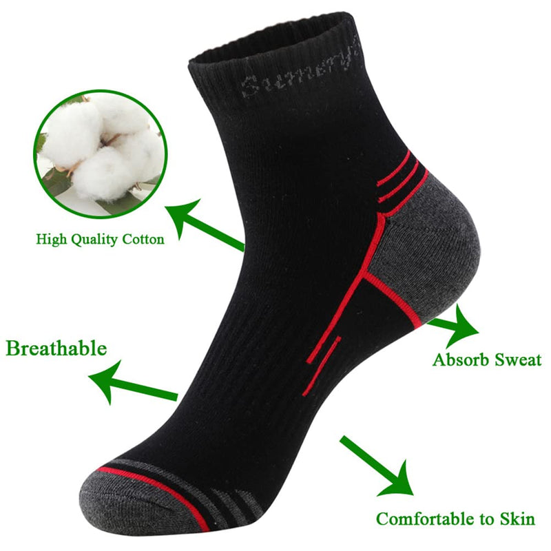 Athletic Socks Men Cotton Striped Sports Running Compression Ankle Casual Sock (5 Pack),Sumery Su Ms9811-with Gift Box - BeesActive Australia