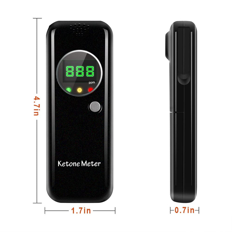 Ketone Breath Tester, Accurate Ketosis Analyzer for Ketosis Breathalyzer with 10 Mouthpieces Black2 - BeesActive Australia
