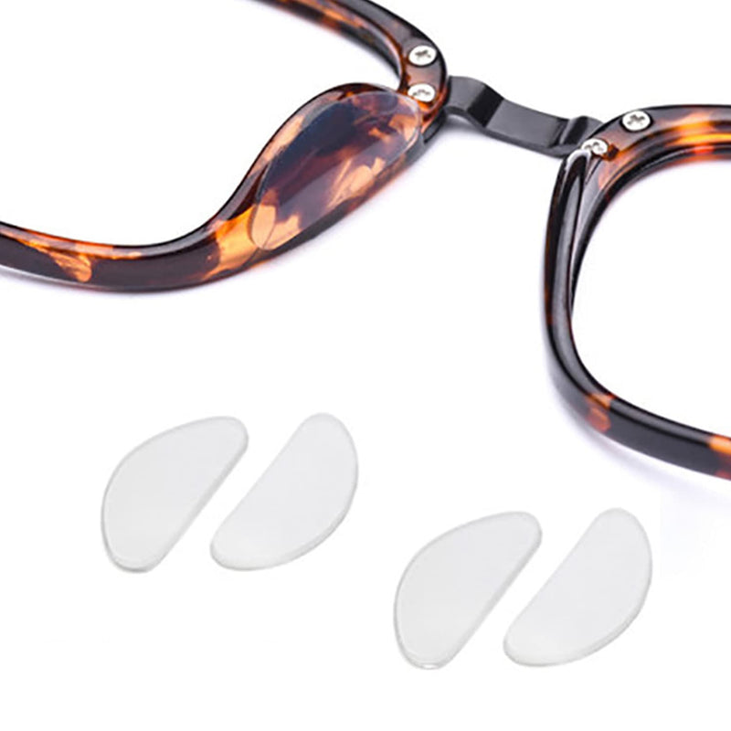 15 Pairs Adhesive Nose Pads Anti-Slip Silicone Eyeglass Pads for Glasses Sunglasses Spectacles (Transparent, 1 mm) - BeesActive Australia