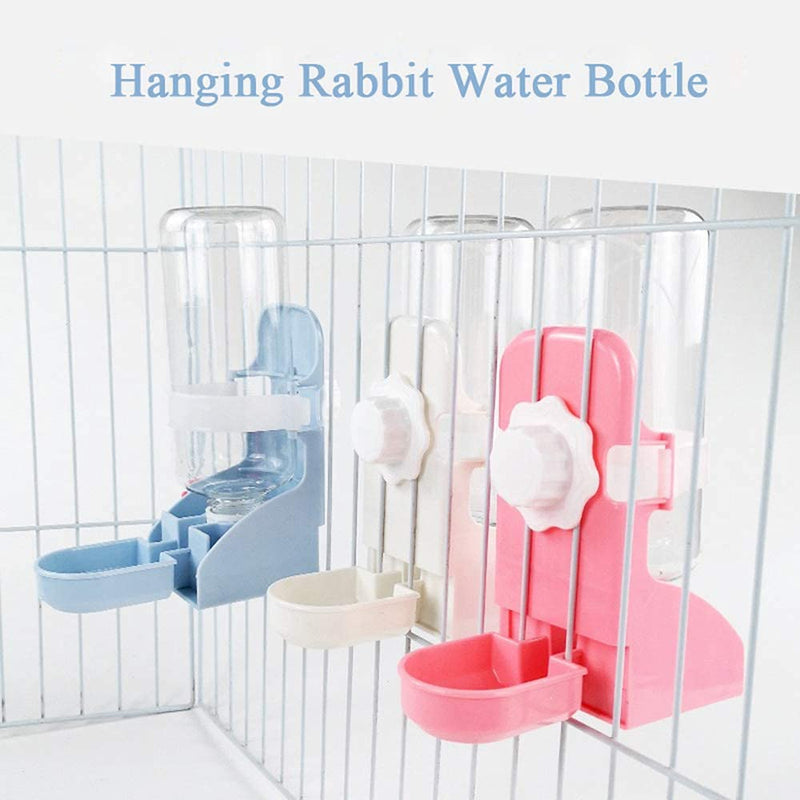Mcgogo Rabbit Water Bottle, Guinea Pig Water Bottle,17oz Hanging Fountain Automatic Dispenser No Drip Water Bowl for cage Blue - BeesActive Australia