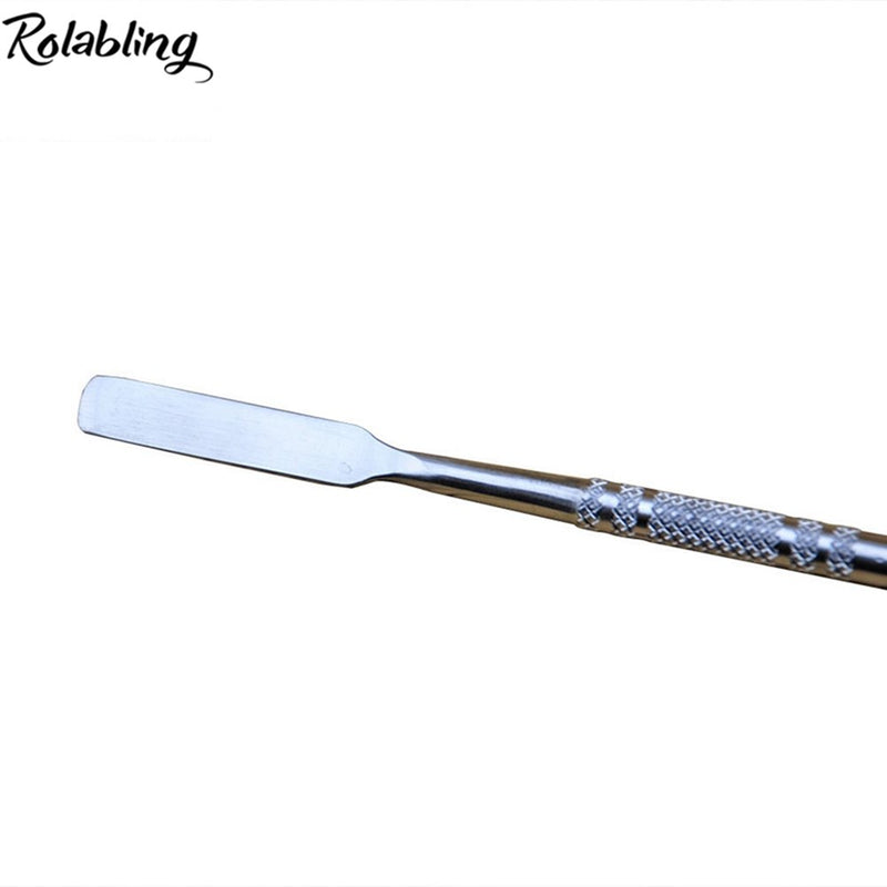 Rolabling 7.2 inches Pro Stainless Steel Make Up Spatula Double Sided Cosmetic Stirring Rod Nail Art Manicure Tools (size-2) size-2 - BeesActive Australia