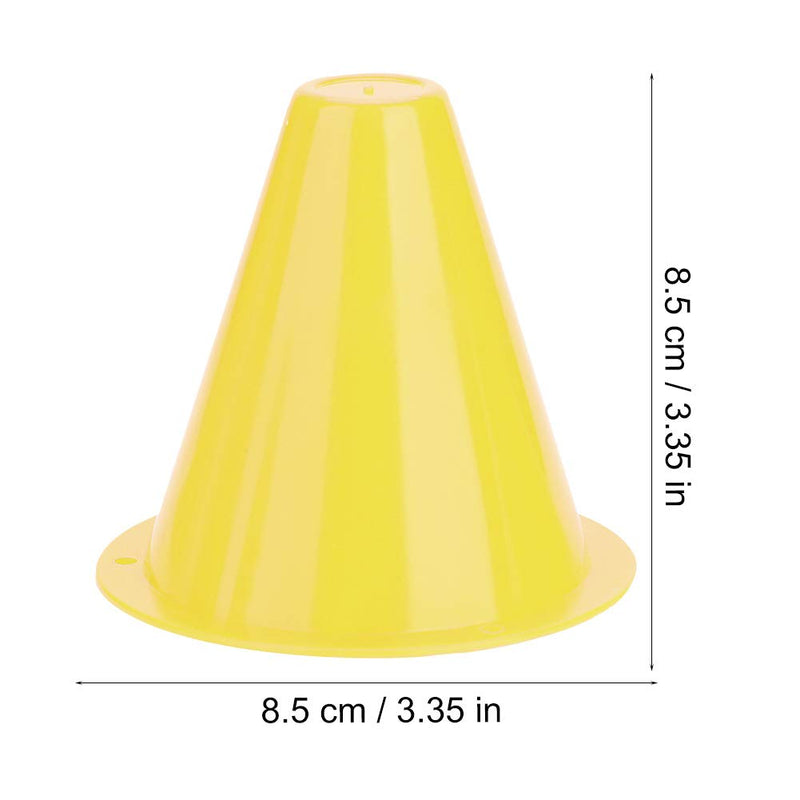 Alomejor 10pcs Soccer Markers PE Sports Training Traffic Cone for Kids Home Gym Soccer Yellow - BeesActive Australia