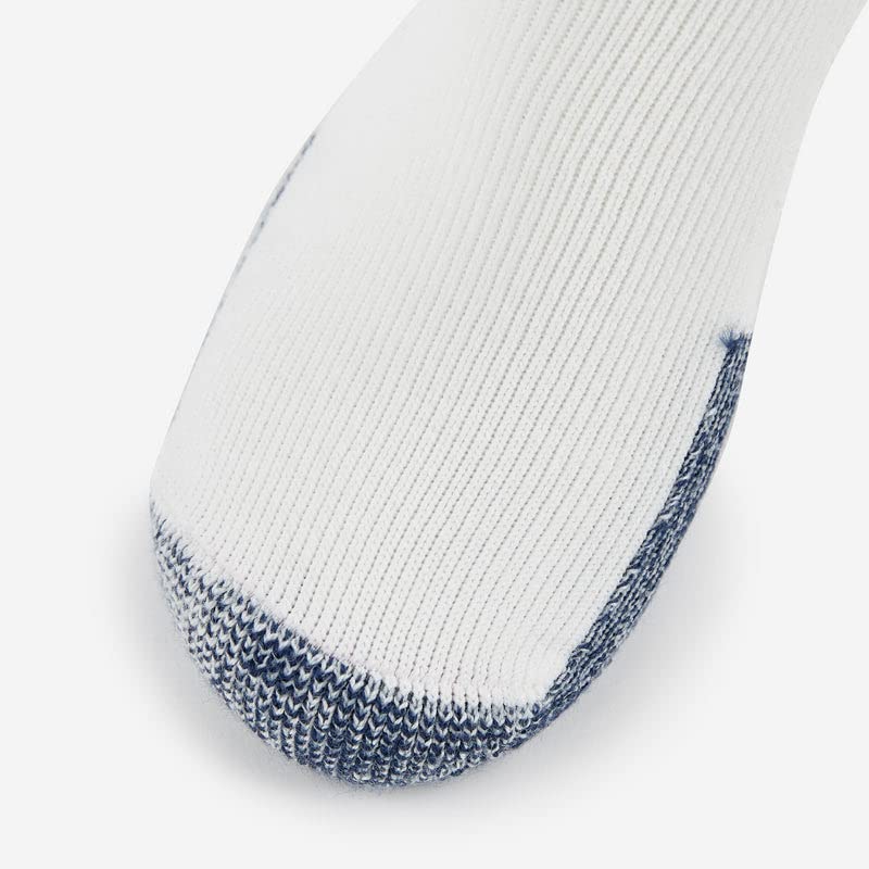 Thorlos J Max Cushion Running Rolltop Socks White/Navy (6 Pairs) Large - BeesActive Australia