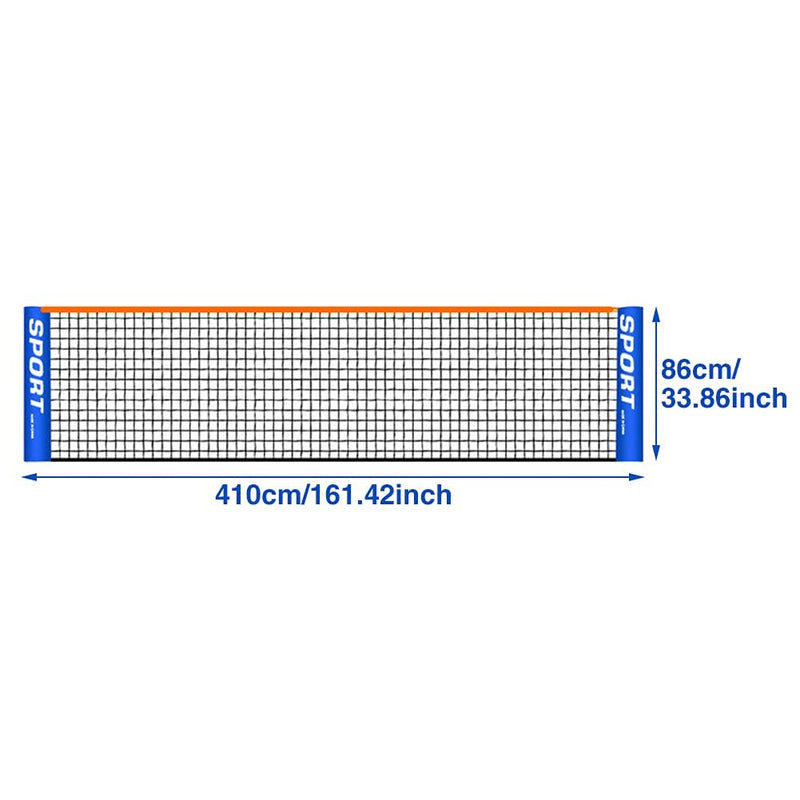 Portable Badminton Net for Tennis, Soccer Tennis, Pickleball, Kids Volleyball - Easy Setup Polyester Sports Net(Size:4.1m, Only Tennis Net) 4.1m - BeesActive Australia
