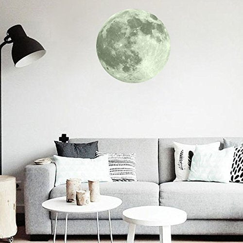 MAFOX Glow in The Dark Wall or Ceiling Stars with Moon Stickers – Luminous Decal Stickers for Simulated Moon Effect at Night – Ideal Kids Decor or Adults – for Kids Boys Girls - BeesActive Australia