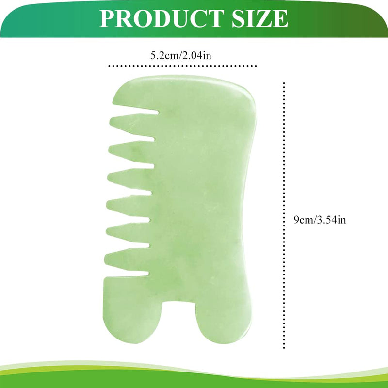 Jade Gua Sha Scraping Massage Tool Hand Made Jade Guasha Board, Tools for SPA Trigger Point Message on Face Arm Foot Small - BeesActive Australia