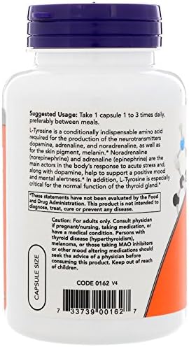 [Shipping within Japan] L-Tyrosine 500mg 120 capsules Now Foods (L-Tyrosine NOW) (non-standard shipping) [Supplement guide (efficacy guide) included] [Parallel import product] - BeesActive Australia
