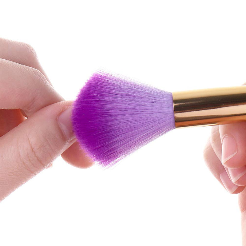 Delgoash Make-up Brush Nail Art Dust Brush Powder Cleaner Polish Remover for Acrylic Nails Makeup Soft Brushes Nail Mancure Tools - BeesActive Australia