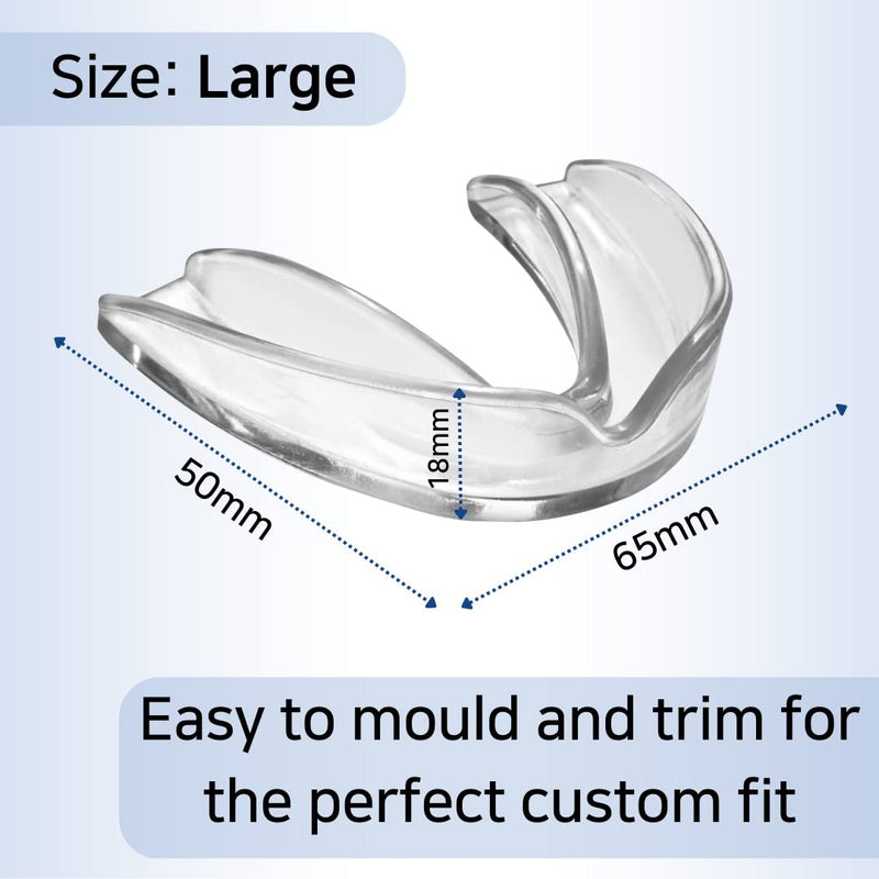Runesol Mouth Guard for Grinding Teeth, 6 x Large, Gum Shield for Teeth Grinding, Bruxism Mouthguard, Night Tooth Guard for Adults, Stop Grinding Teeth Dental Protector, Class 1 Medical Device UKCA CE - BeesActive Australia