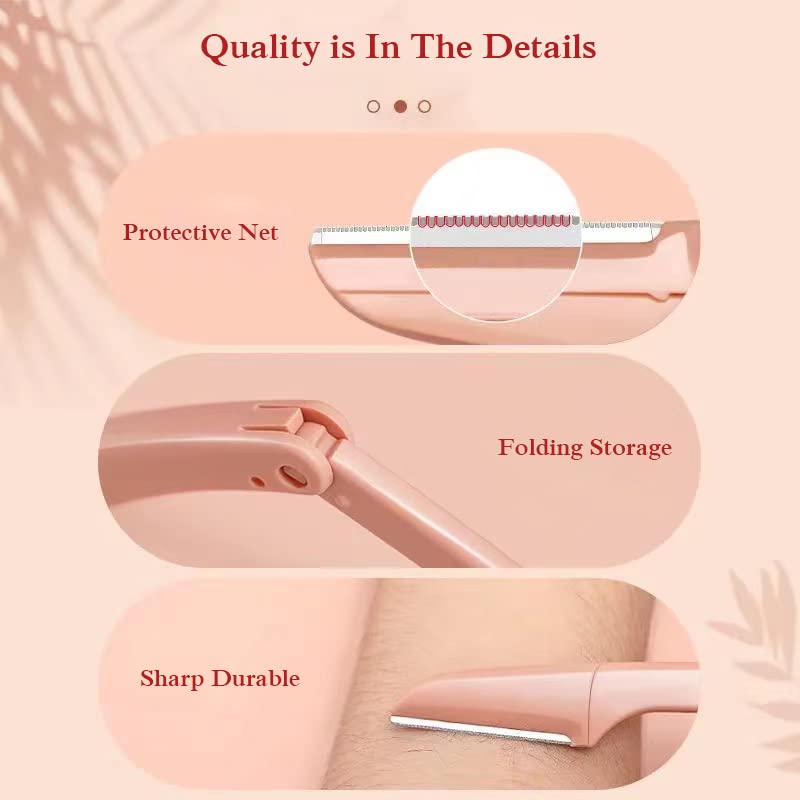 3 Pcs Eyebrow Razor Shaper, Trimmer Facial Hair Remover, Exfoliating Dermaplaning Tool for Women and Men - BeesActive Australia