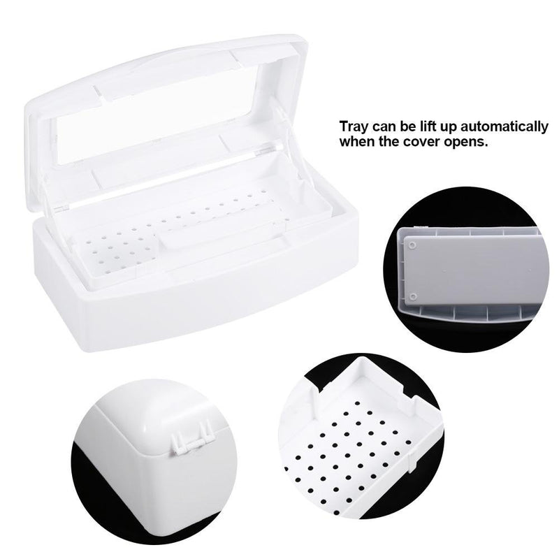 Plastic Sterilizing Tray, Clean Sterilizer Box Storage Organizer for Nail, Tweezers, Hair Salon, Spa & Cutter Manicure Equipment - Nail Art Tool - BeesActive Australia