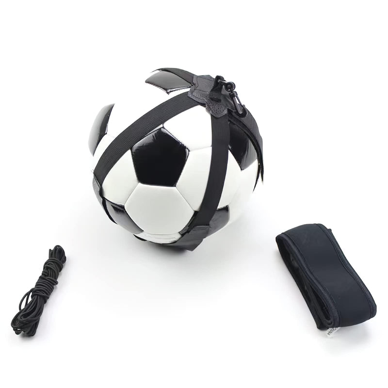 Duatuk Soccer Football Volleyball Rugby Training Equipment, Soccer Training Waist Belt Volleyball Trainer, Rugby Kick Throw Solo Practice Tool Adjustable Sports Skill Trainer for Kids Adults black - BeesActive Australia