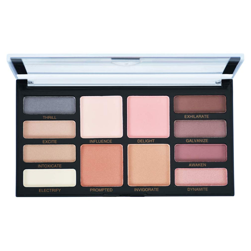 OBLHER B Makeup 8-Earth-Color Eyeshadow Palette Velvet Matte and Fine Pearls Combined with 1 Color Powder 2 Blush 1 Micro Coffee Face Highlighter Powder (19.8oz) E9494-02 - BeesActive Australia