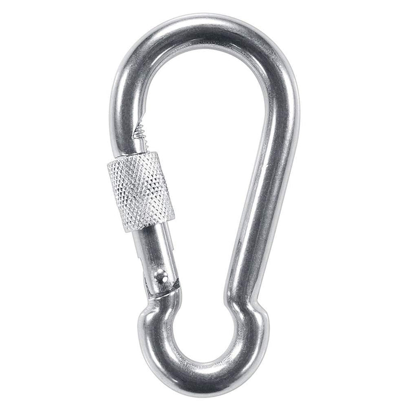 PROND Locking Carabiners, Heavy Duty Carabiner, 316 Stainless Steel Screw Lock Carabiner Hooks 1PCS - 316 Stainless Steel - BeesActive Australia