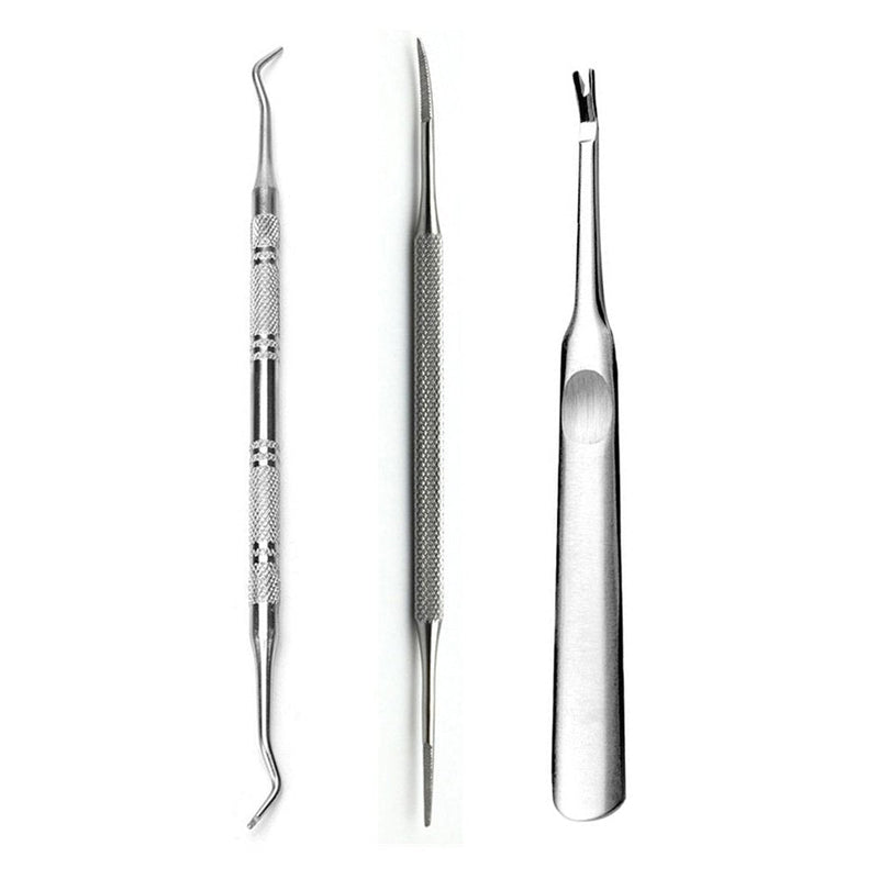 Ingrown Toenail Treatment Tool Ingrown Toenail File Cuticle Removal Pedicure Manicure Set Foot Care Kits Cuticle Fork Pusher Double Headed Toenail Groove Cleaner (Life017i) Life017i - BeesActive Australia