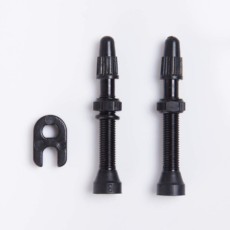 ZUKKA Tubeless Valve Stem 40mm/44 mm,Alloy Presta Valve Stem Kit with Value Core Remover Tool and Valve Stem Caps (Pair) 40mm/black - BeesActive Australia