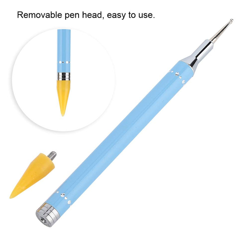 Nail Art Nail Tools, Dual Ended Nail Dotting Drawing, Painting Pen Candy Color, Nail Wax Stone Picker Manicure Tool, easy to operate(Blue) Blue - BeesActive Australia