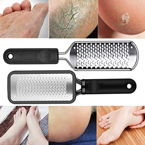 Pedicure Foot File - 2Pcs Stainless Steel Colossal foot Rasp, Dead Skin Remover for Feet, Professional Pedicure Tools Washable and Reusable - BeesActive Australia