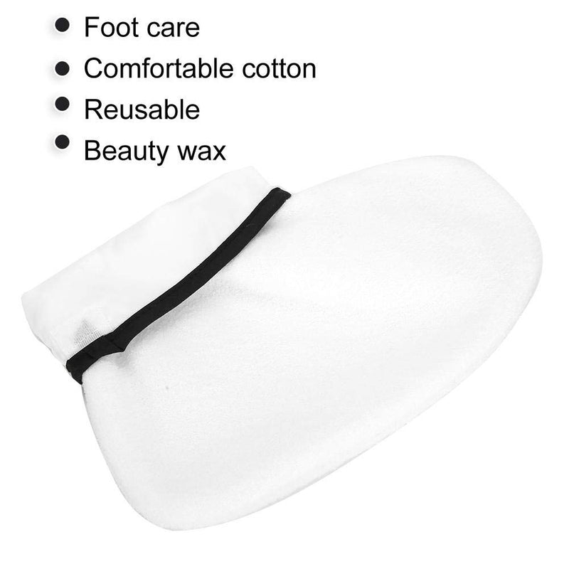 Paraffin Wax Therapy Booties Cotton Foot Care Heat Preservation Wax Therapy Booties Heat Therapy Insulated Wax Bath Treatment Mitts Foot Spa Cover for Women Great for Paraffin Wax White - BeesActive Australia