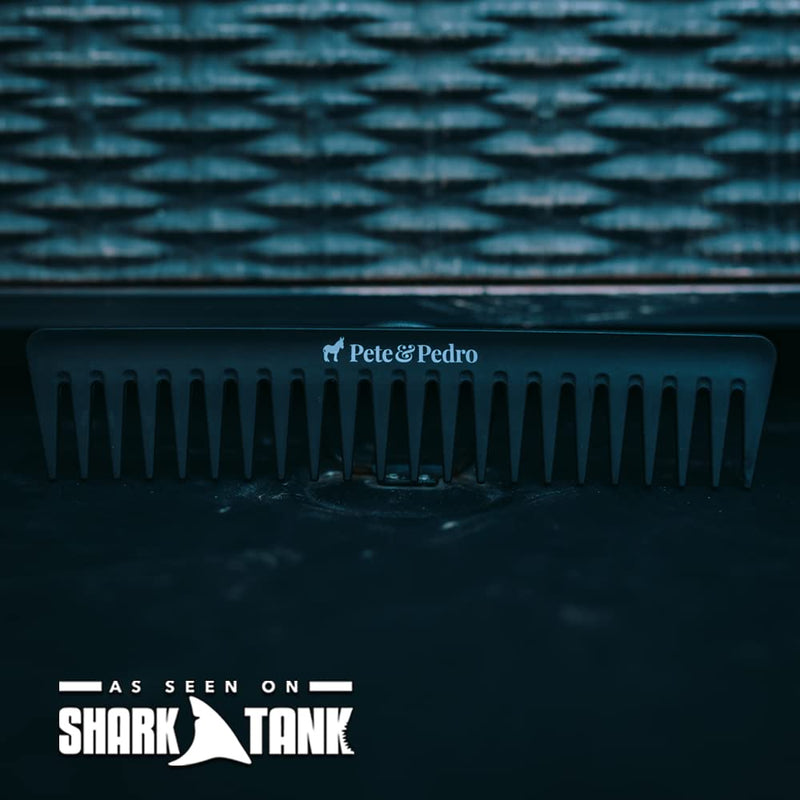 Pete & Pedro Wide Tooth Comb - Detangling & Hairstyling For Men & Women | Eliminates Knots & Tangles, Great For Wet/Fragile/Long/Thick Hair Types | Anti-Static, Black | As Seen on Shark Tank g) Wide Tooth Comb - BeesActive Australia