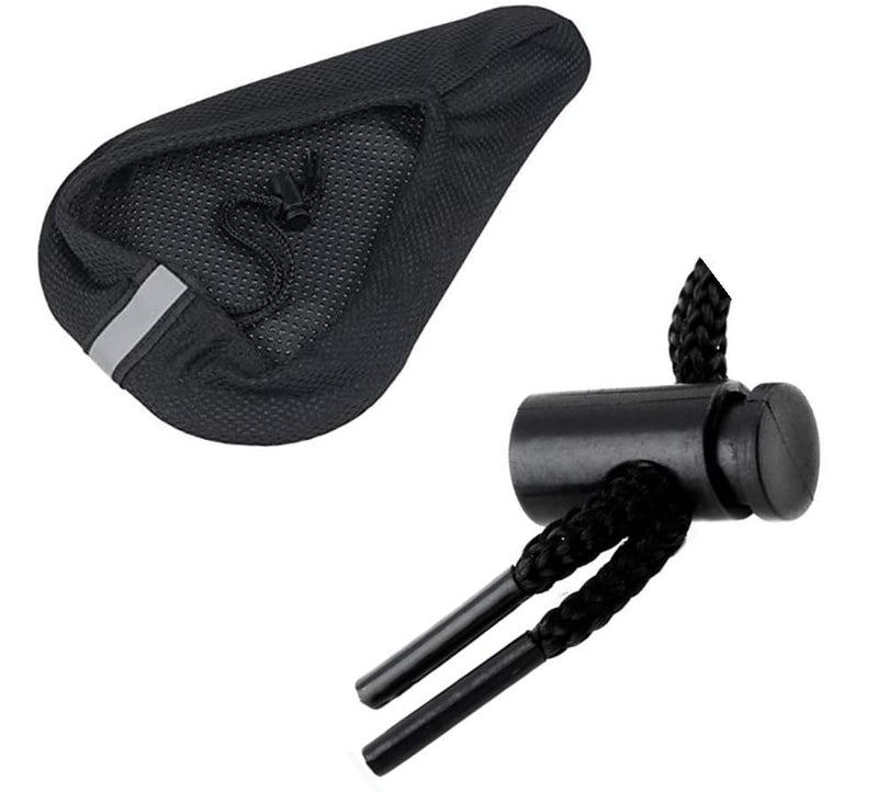 Cycling Bicycle Gel Pad Bike Seat Saddle Cover 3D Soft Cushion Black - BeesActive Australia