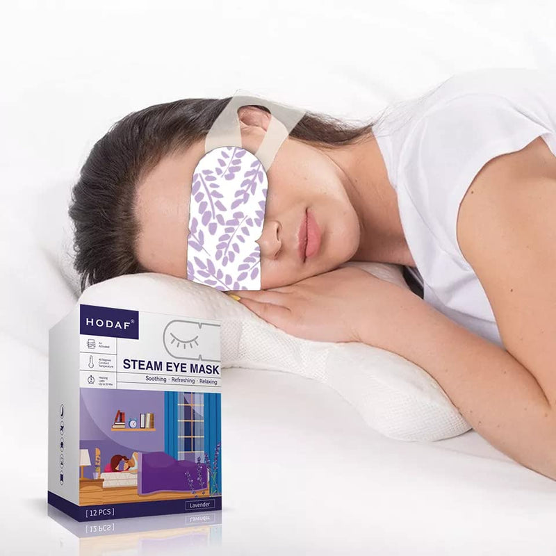 NEW UPDATED 12 Pcs Gentle Steam Eye Mask | Lavender Self Heating Gentle Warm Steam Eye Mask for Dry Eyes| Masks for Dark Circles, Relaxation and Puffy Eyes |Disposable Hot Sleep Eye Mask - BeesActive Australia