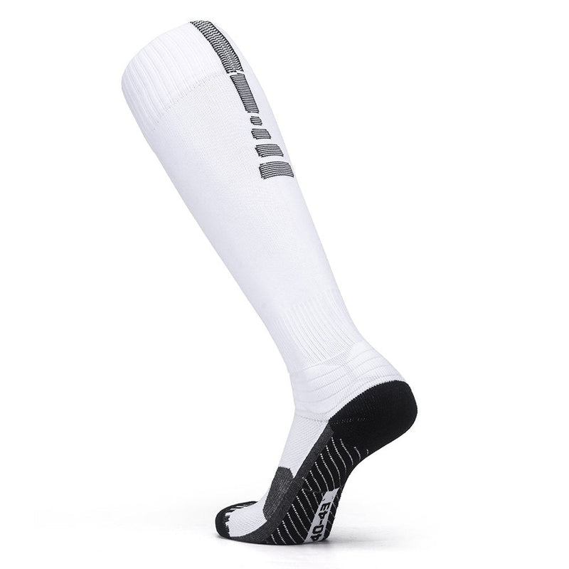 Pelisy Performance Mens Soccer Socks, Over The Calf Compression Athletic Socks for Running & Training, White X-Large - BeesActive Australia